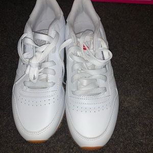 Women’s white Reebok’s